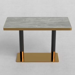 Grey Marble Table Matt Gold Frame – Ready In-stock